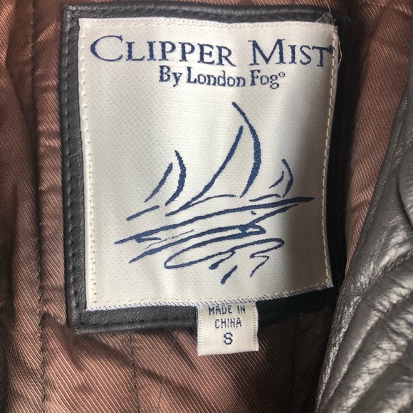Clipper Mist London Fog Vintage Leather Jacket S - Picture 4 of 8